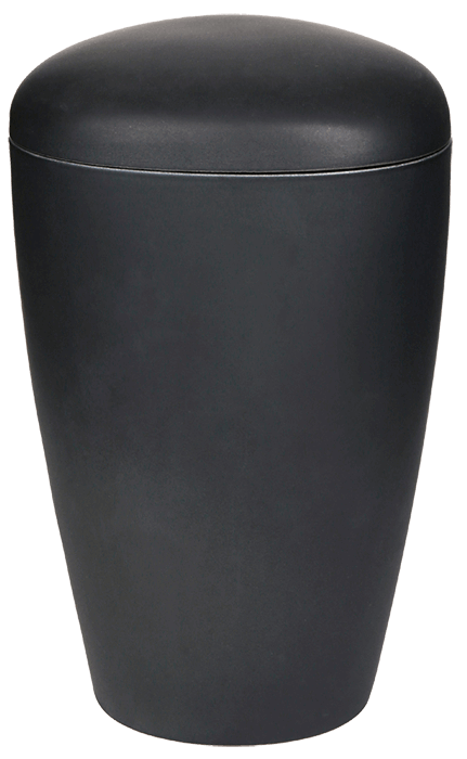 Фото: Урна для праха УКТ Черная. Керамическая урна для праха УКТ черного цвета без рисунка.