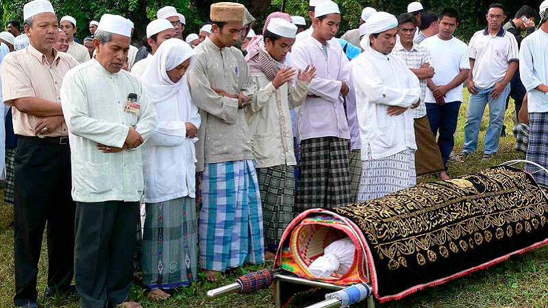 Проведение погребения мусульман