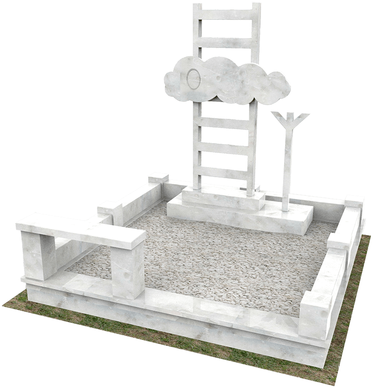 Фото дизайнерского памятника «Лестница» на могилу