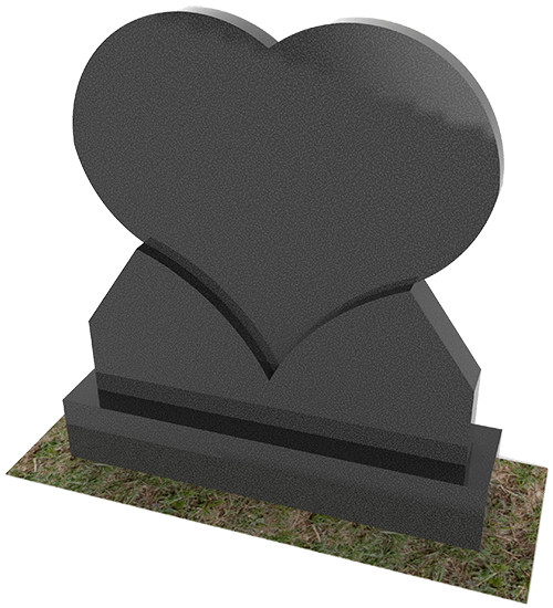 Фото дизайнерского памятника «П-Г-Сердце-3» на могилу